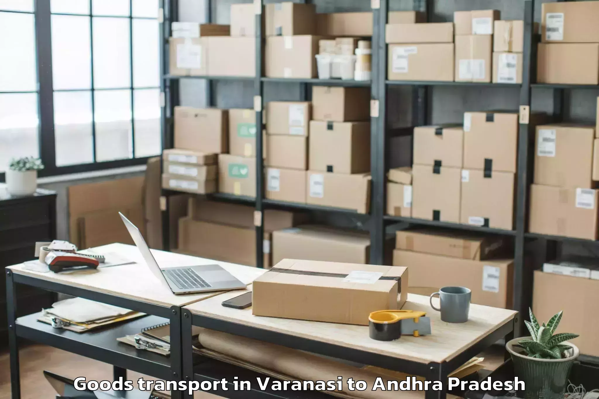 Top Varanasi to Pendurthi Goods Transport Available